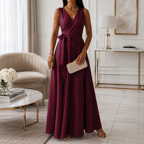 Hailey | Women Wedding Guest Elegant Wrap Maxi Dress