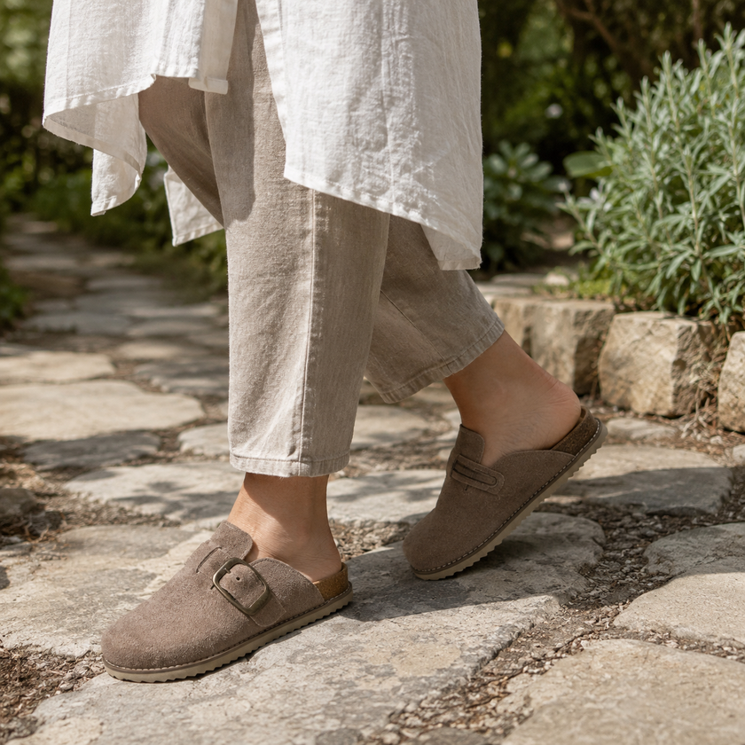 Blain Suede Slip-On Clogs
