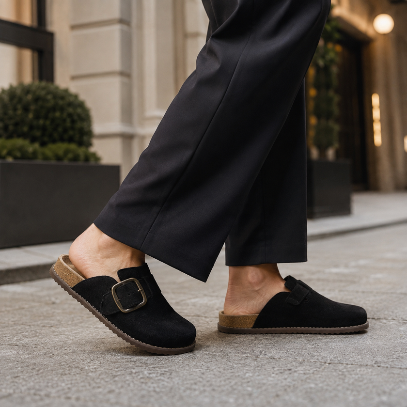 Blain Suede Slip-On Clogs