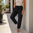 Marlowe Pull-On Straight-Leg Trousers