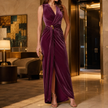 Vivienne Velvet Wrap Maxi Dress