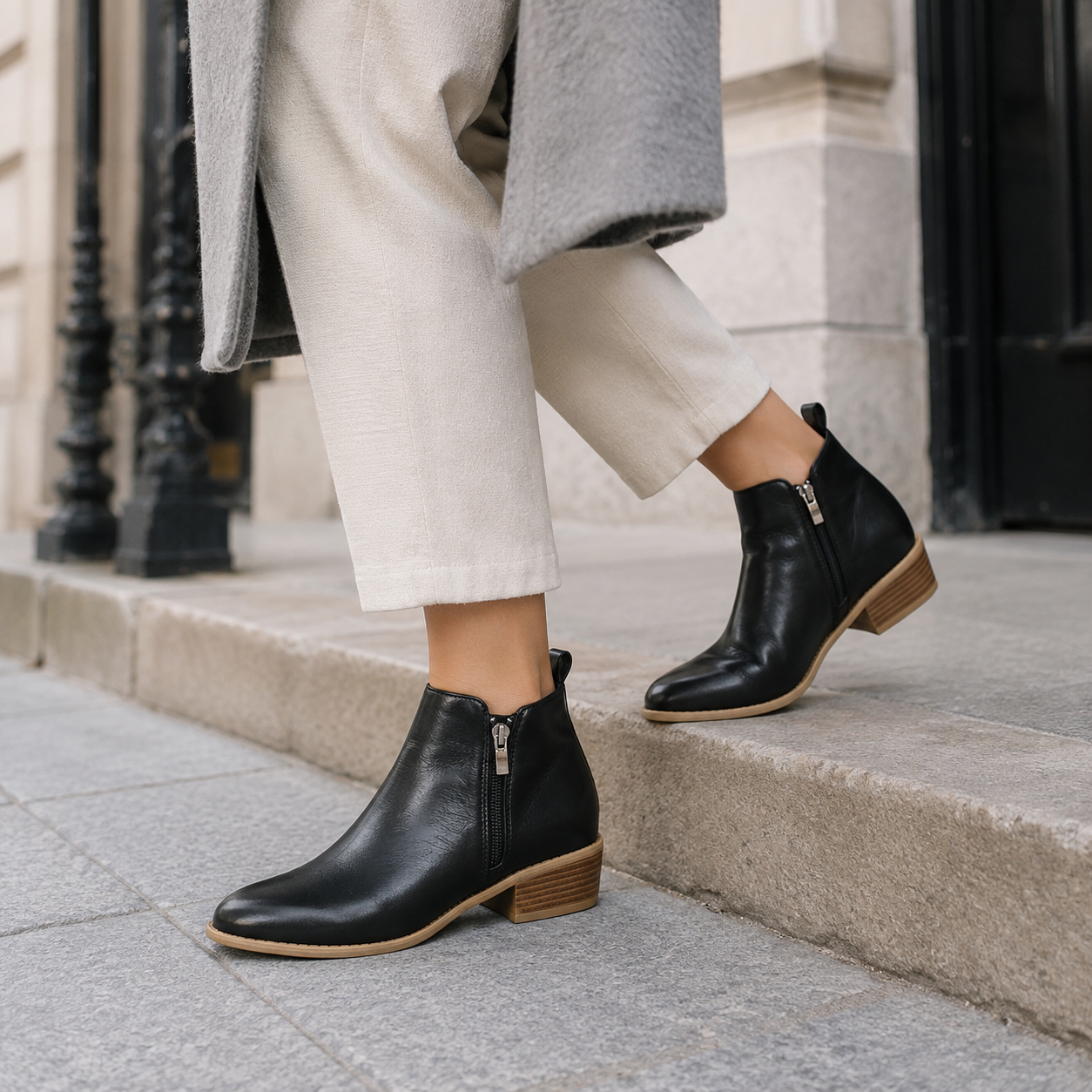 Mey | Arch Support Ankle Boots, Side Zip