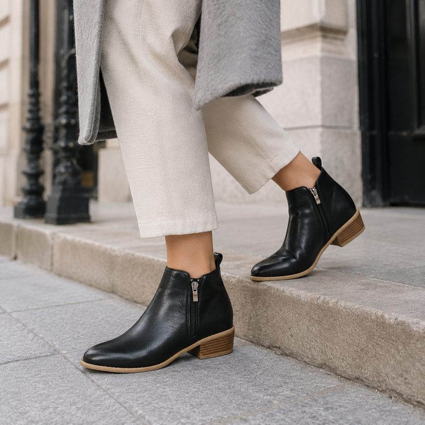 Mey | Arch Support Ankle Boots, Side Zip