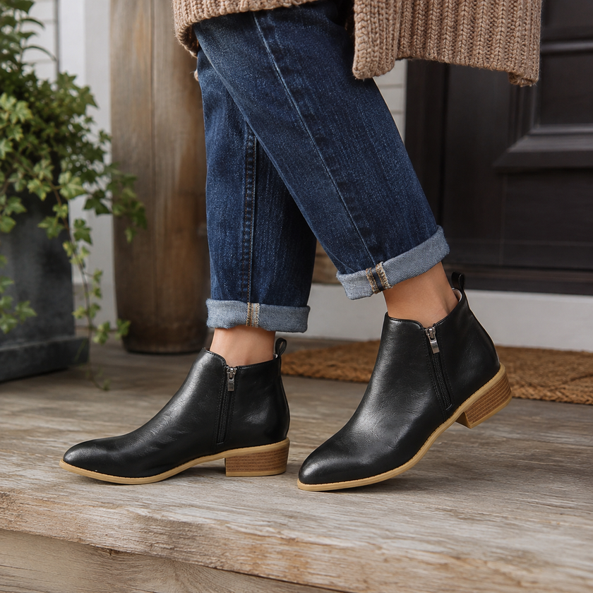 Mey | Arch Support Ankle Boots, Side Zip