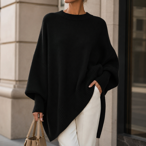 Jennifer | Oversized Drop Shoulder Knit Sweater