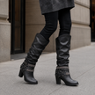 Slouch Knee High Boots for Women, Block Heel | Isla