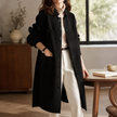 Long Button-Front Winter Coat