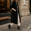 Long Button-Front Winter Coat