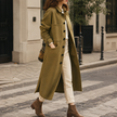 Long Button-Front Winter Coat