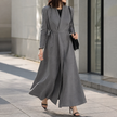 A-Line Wrap Maxi Dress with Belt