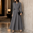 A-Line Wrap Maxi Dress with Belt