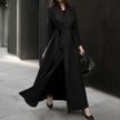 A-Line Wrap Maxi Dress with Belt
