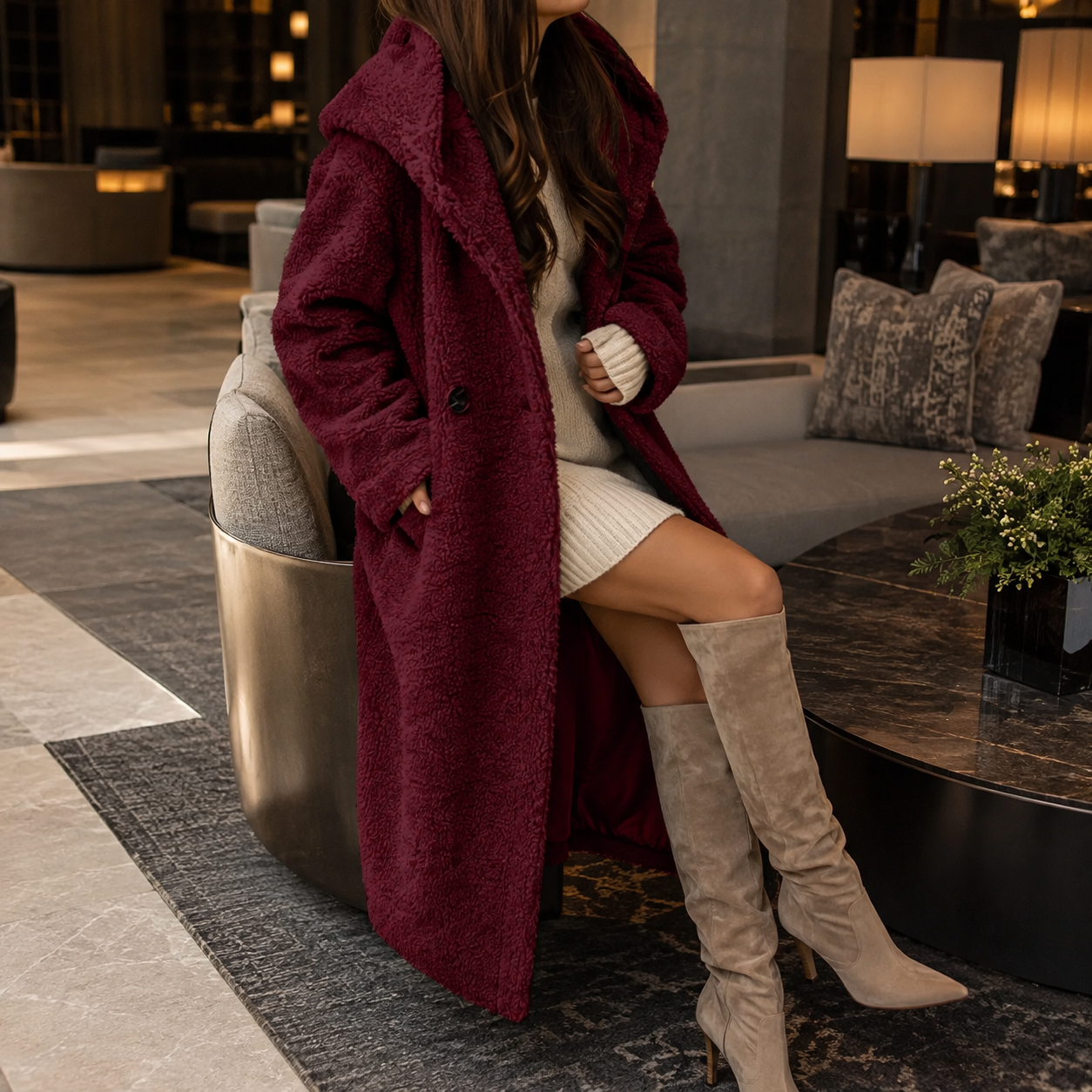 Oversized Teddy Coat