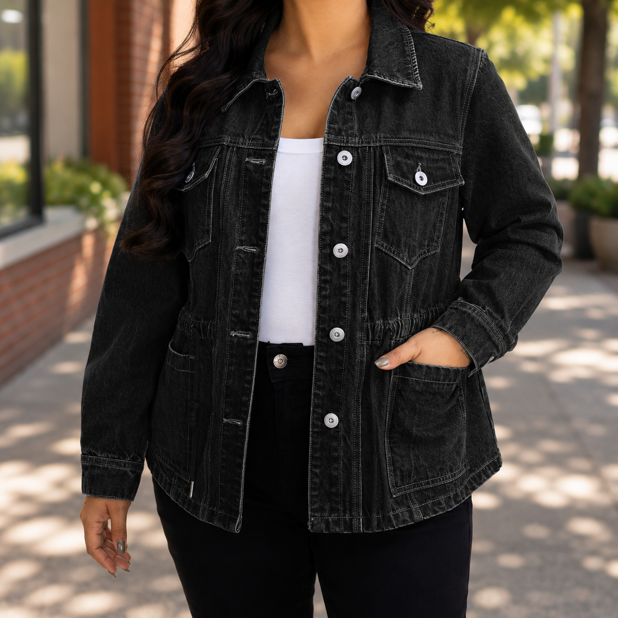 Stretch Denim Jean Jacket