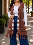 Fringe Hem Sweater Vest