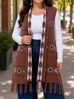 Fringe Hem Sweater Vest