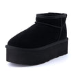 Hippy | Wide Width Platform Ankle Boots, Fur Lined