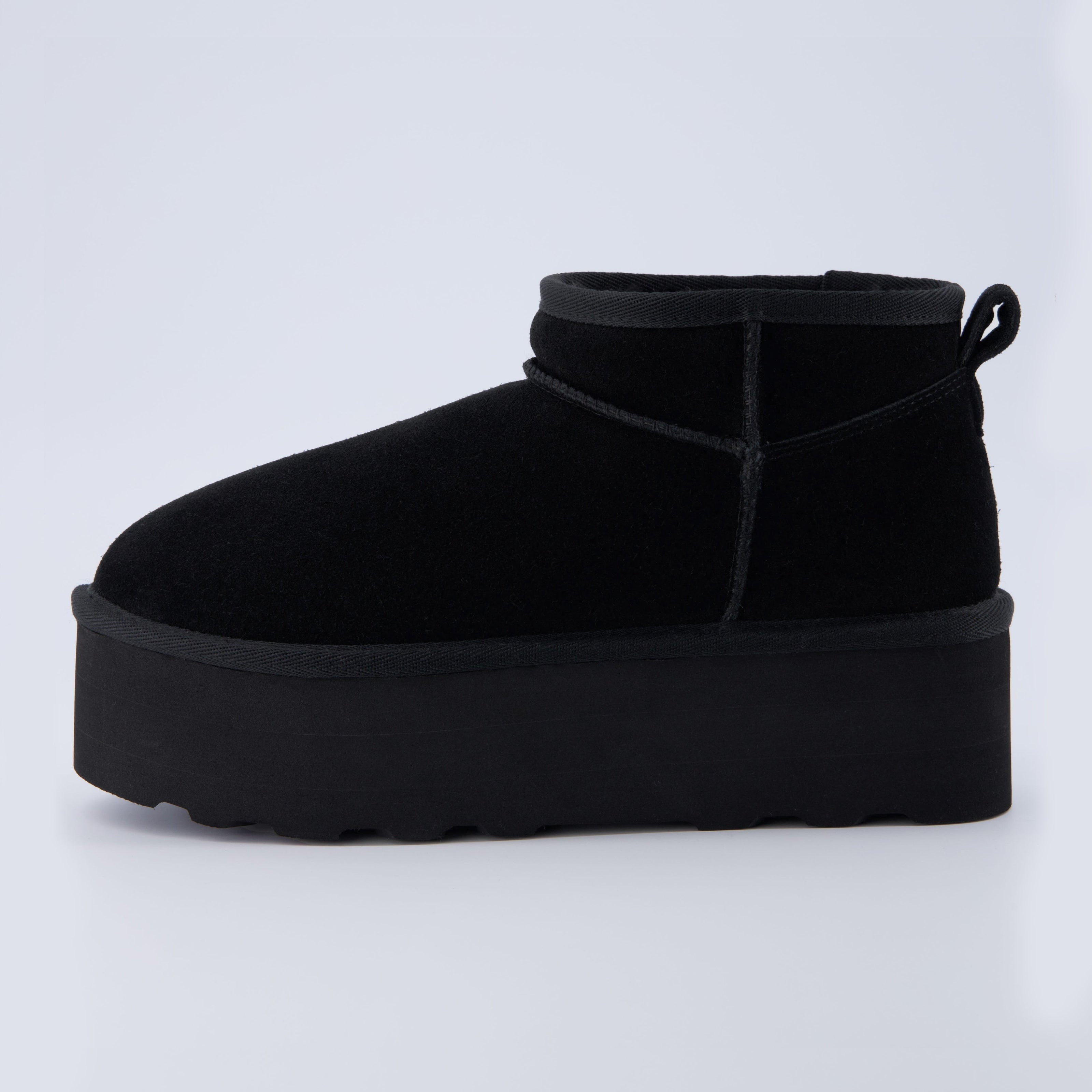 Hippy | Wide Width Platform Ankle Boots, Fur Lined