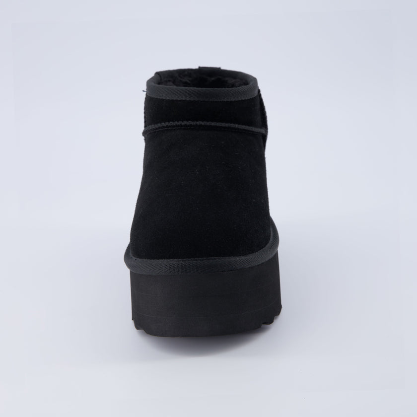 Hippy | Wide Width Platform Ankle Boots, Fur Lined