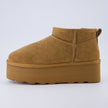 Hippy | Wide Width Platform Ankle Boots, Fur Lined
