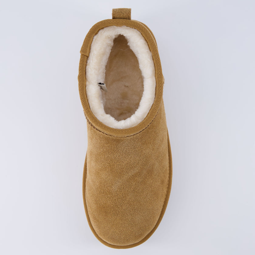 Hippy | Wide Width Platform Ankle Boots, Fur Lined