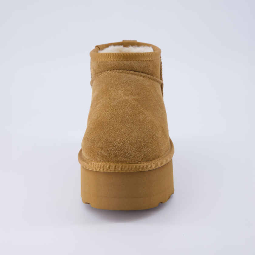 Hippy | Wide Width Platform Ankle Boots, Fur Lined