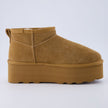 Hippy | Wide Width Platform Ankle Boots, Fur Lined