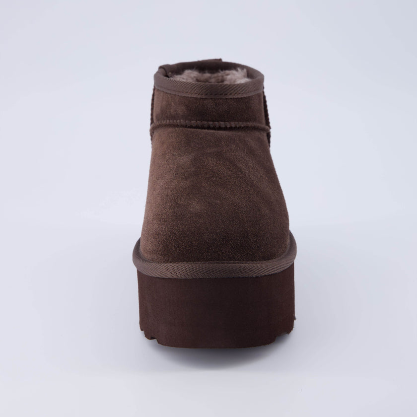 Hippy | Wide Width Platform Ankle Boots, Fur Lined