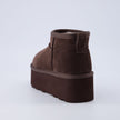 Hippy | Wide Width Platform Ankle Boots, Fur Lined