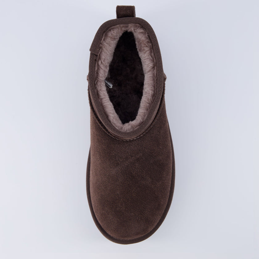 Hippy | Wide Width Platform Ankle Boots, Fur Lined