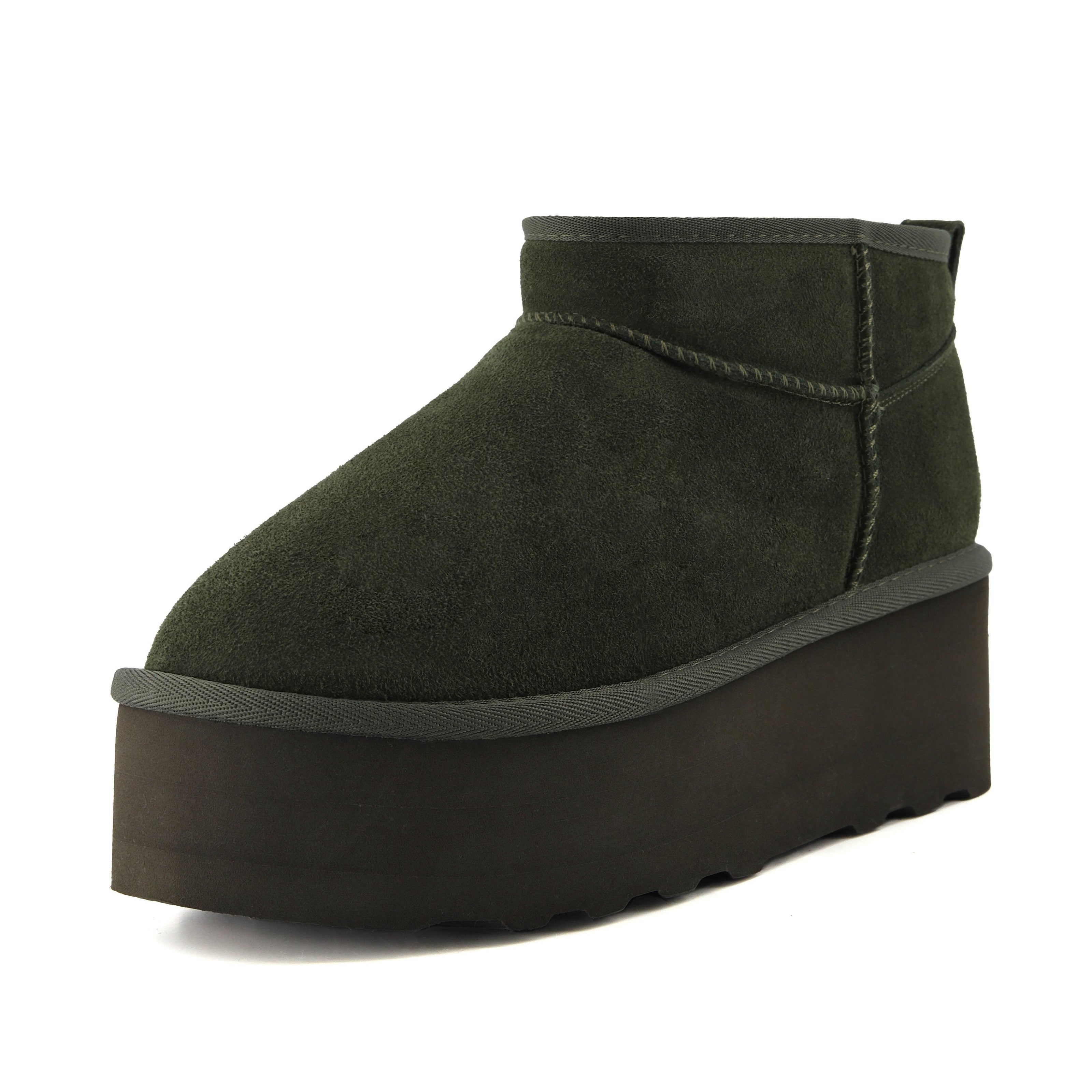Hippy | Wide Width Platform Ankle Boots, Fur Lined