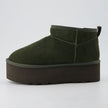Hippy | Wide Width Platform Ankle Boots, Fur Lined