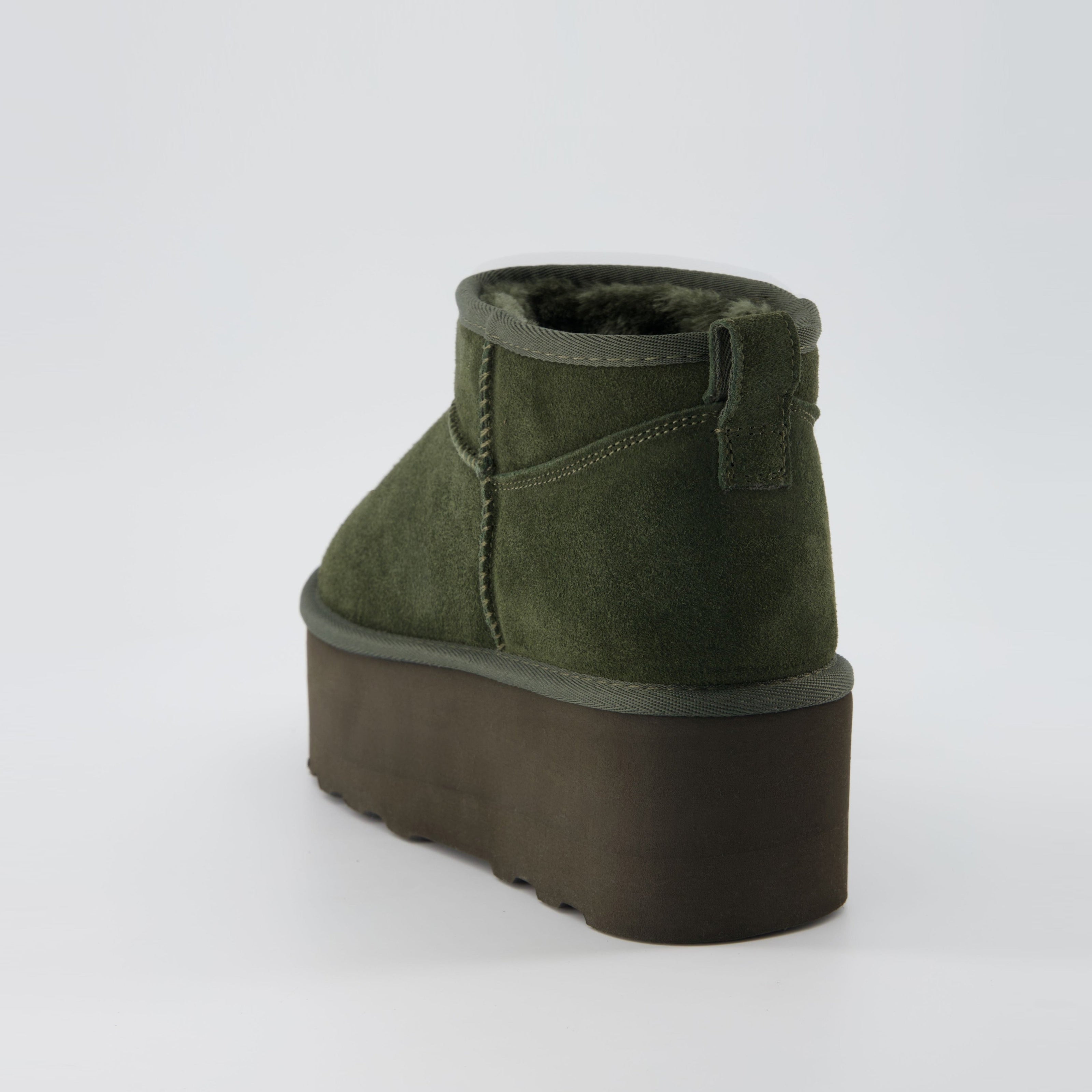 Hippy | Wide Width Platform Ankle Boots, Fur Lined