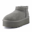 Hippy | Wide Width Platform Ankle Boots, Fur Lined