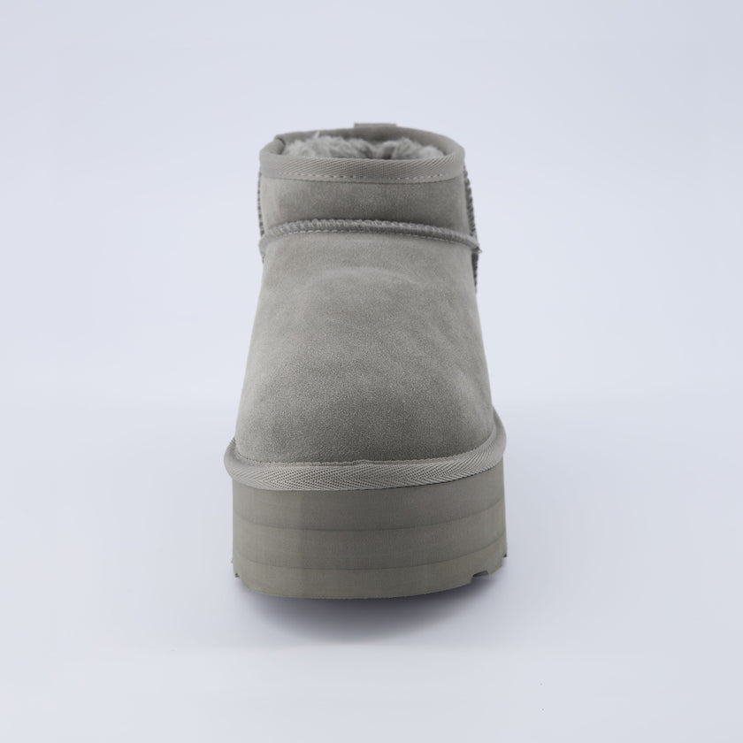 Hippy | Wide Width Platform Ankle Boots, Fur Lined