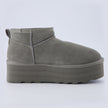 Hippy | Wide Width Platform Ankle Boots, Fur Lined