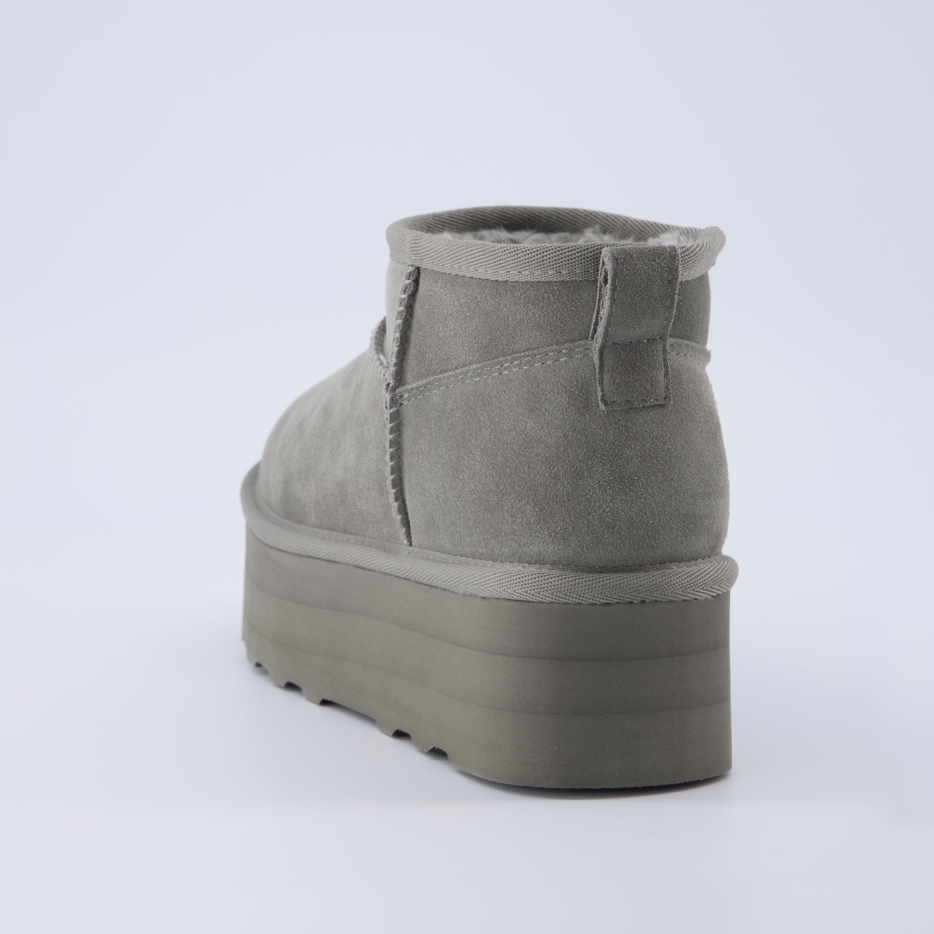 Hippy | Wide Width Platform Ankle Boots, Fur Lined