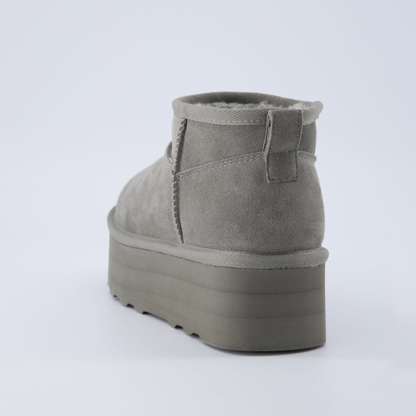 Hippy | Wide Width Platform Ankle Boots, Fur Lined