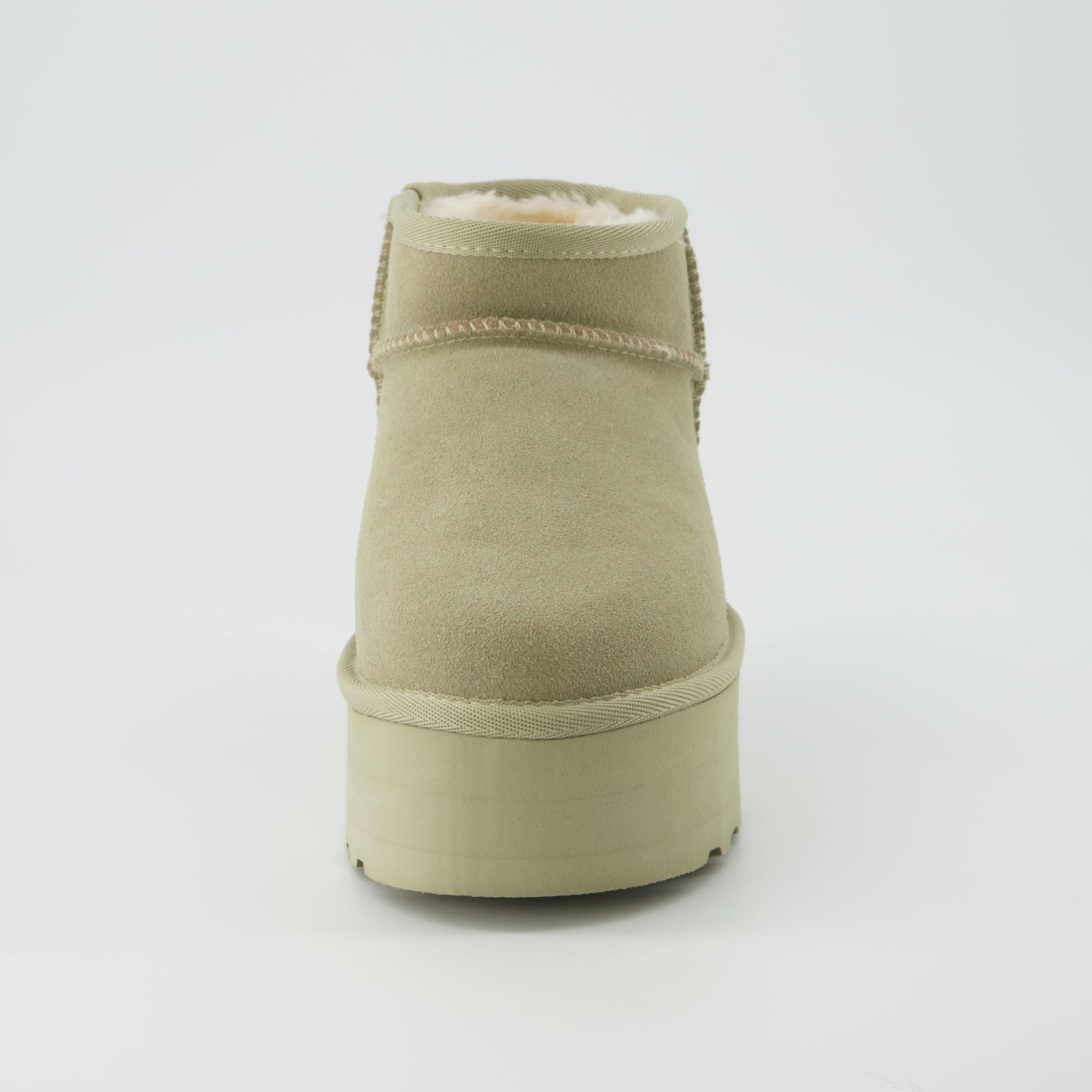 Hippy | Wide Width Platform Ankle Boots, Fur Lined