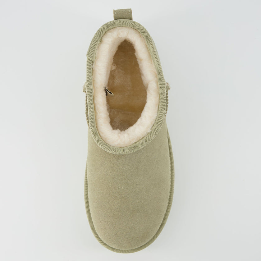 Hippy | Wide Width Platform Ankle Boots, Fur Lined