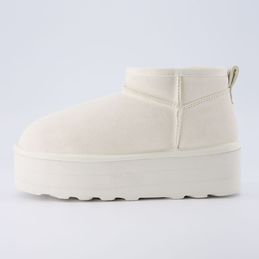 Hippy | Wide Width Platform Ankle Boots, Fur Lined