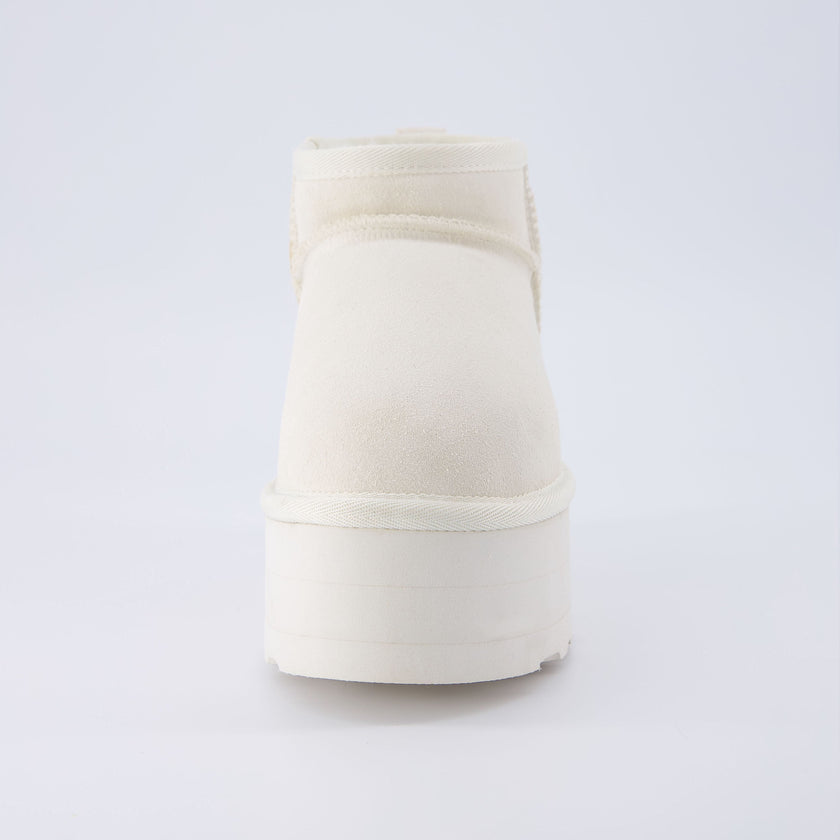 Hippy | Wide Width Platform Ankle Boots, Fur Lined