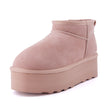 Hippy | Wide Width Platform Ankle Boots, Fur Lined
