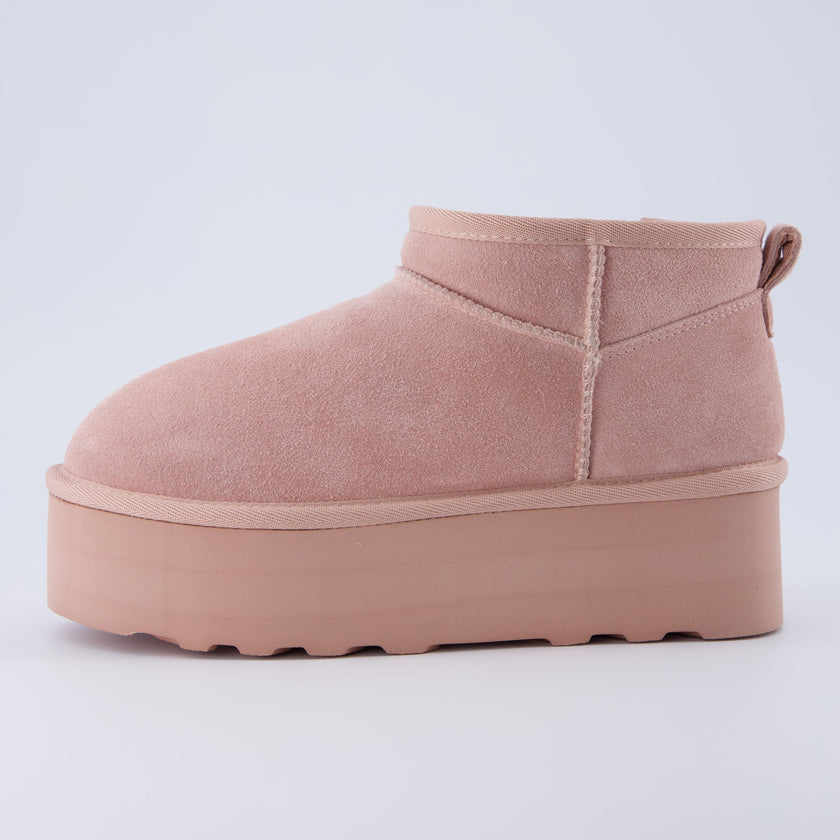 Hippy | Wide Width Platform Ankle Boots, Fur Lined