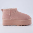 Hippy | Wide Width Platform Ankle Boots, Fur Lined