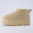 Hippy | Wide Width Platform Ankle Boots, Fur Lined