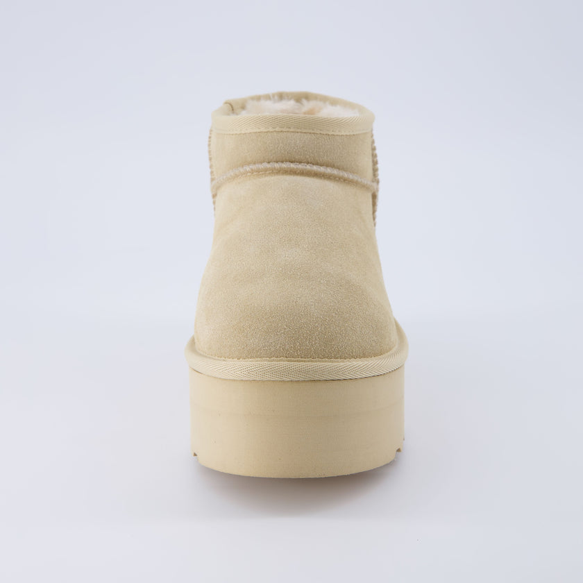 Hippy | Wide Width Platform Ankle Boots, Fur Lined