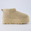 Hippy | Wide Width Platform Ankle Boots, Fur Lined