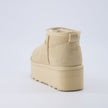 Hippy | Wide Width Platform Ankle Boots, Fur Lined
