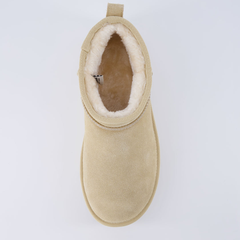 Hippy | Wide Width Platform Ankle Boots, Fur Lined